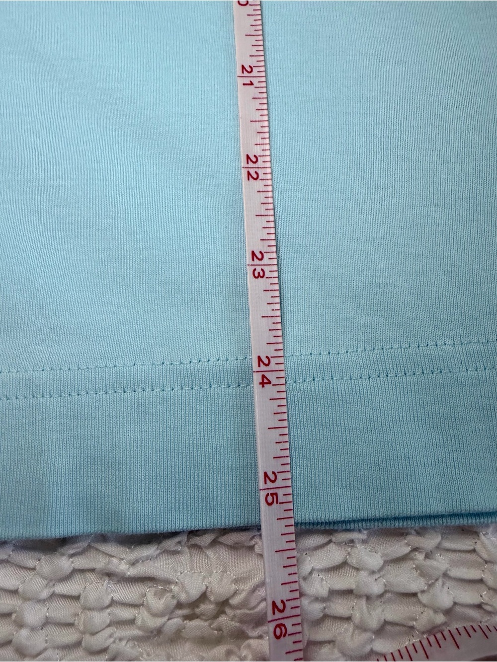 Chico's Pastel Blue 100% Pima Cotton V-Neck Top Size Large - Picture 10 of 13